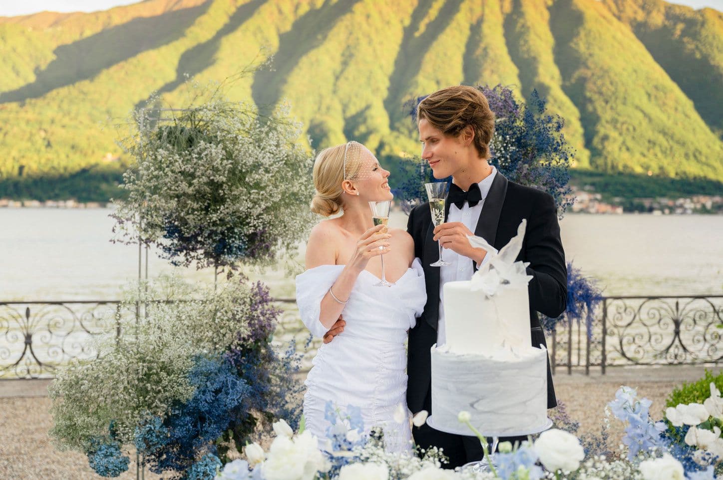 Light Blue Lake Como wedding photographer